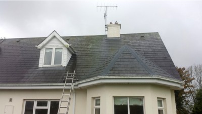 Before soft washing of the roof of a Cork house by Pro Wash, Ireland